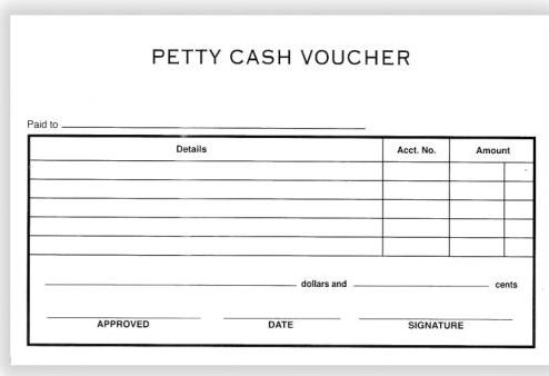 Voucher Pads - Petty Cash/Cheque