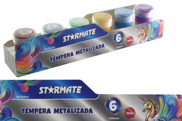 Starmate Tempera Metallic Paints 6pk