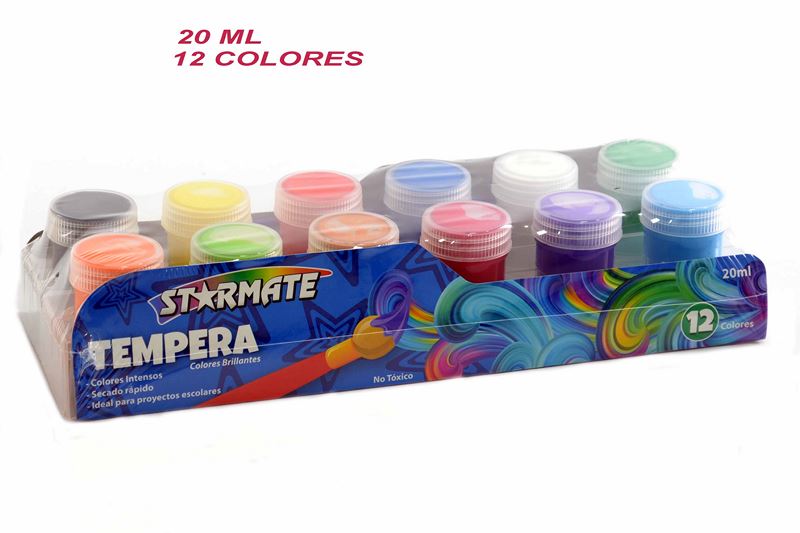 Starmate Tempera Poster Paint 12pk 20ml