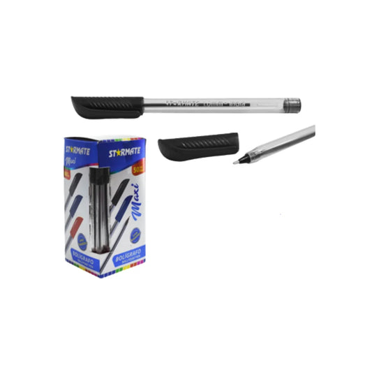 Starmate Maxi Ballpoint Pens 50pk 1mm - Black & Blue